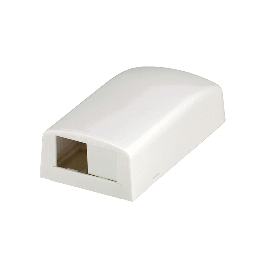 Caja de Montaje en Superficie, Para 6 Módulos Mini-Com,  Blanco 