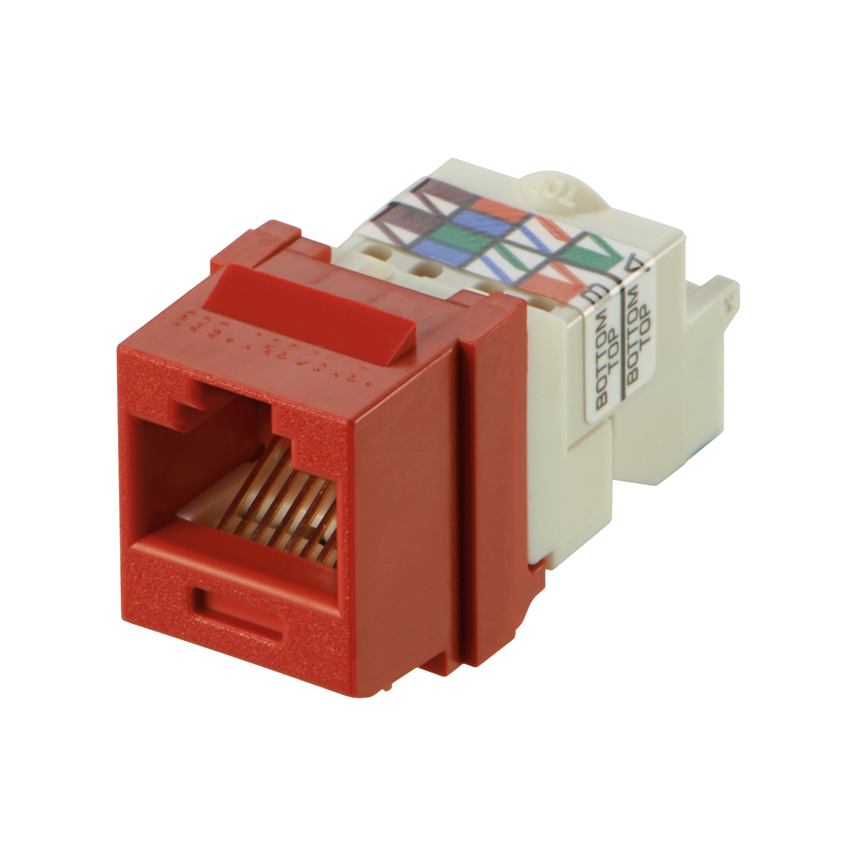 Jack RJ45 rojo cat. 6  Keystone