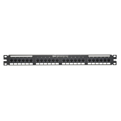 Patch panel precargado recto 1RU de 24 ptos cat. 6