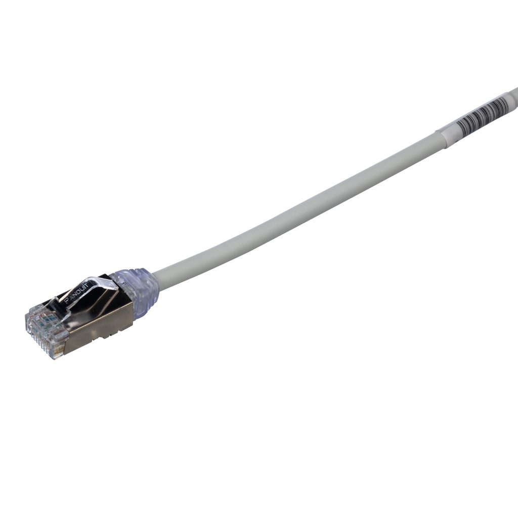 Patch Cord Blindado, categoría 6A, 28 AWG, 1,5m, Gris