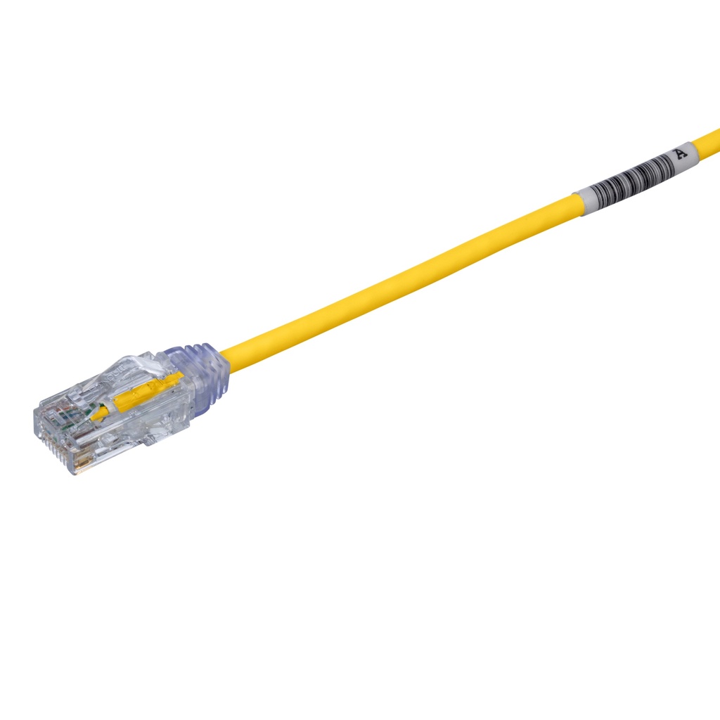 Patch cord amarillo de 8 Pulgadas, 28 AWG cat. 6