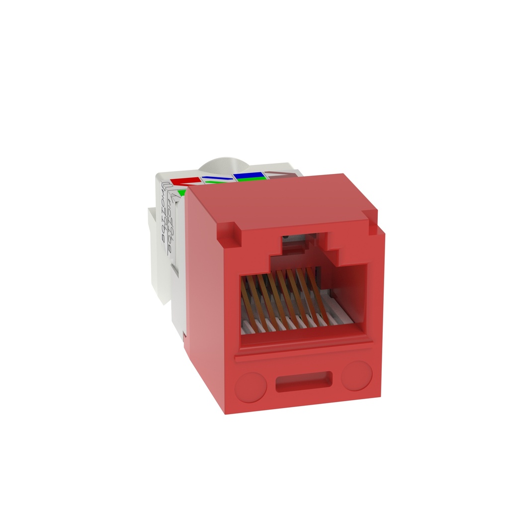 Jack RJ45 rojo cat. 6 Mini-Com