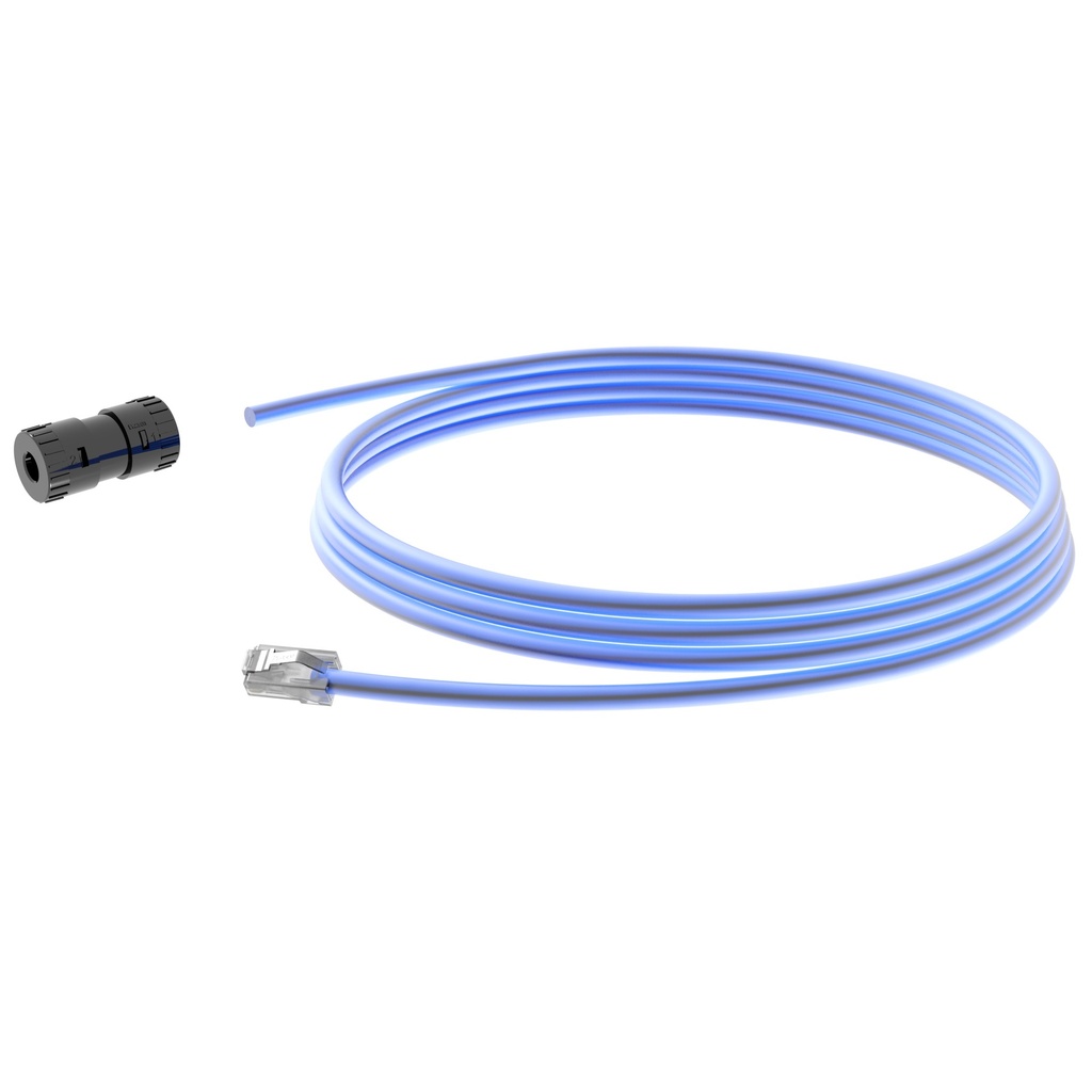 Conector UTP 6A Plenum Rj45 Cord 3M Azul