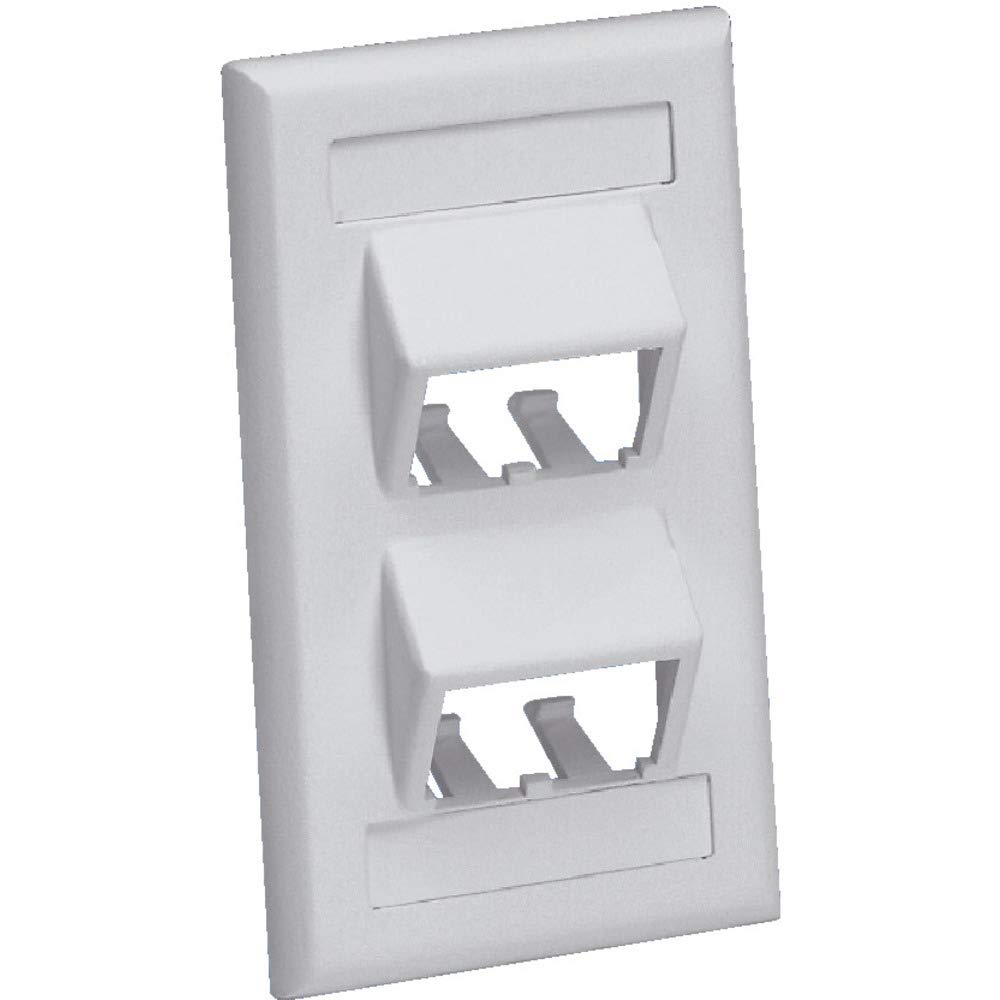 FacePlate Angular de 4 puertos blanco