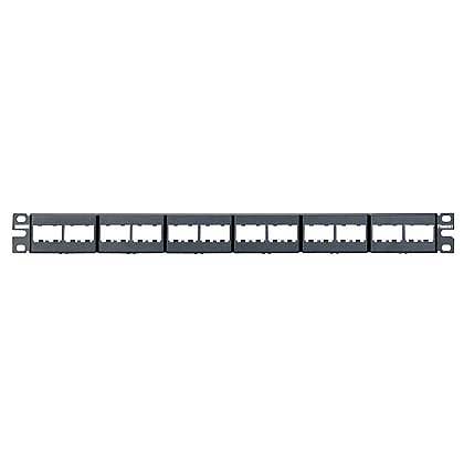 Patch Panel modular de 24 puertos 1RU Negro 