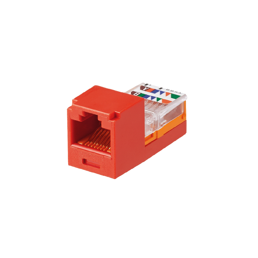 Jack RJ45 rojo cat. 5e Mini-Com